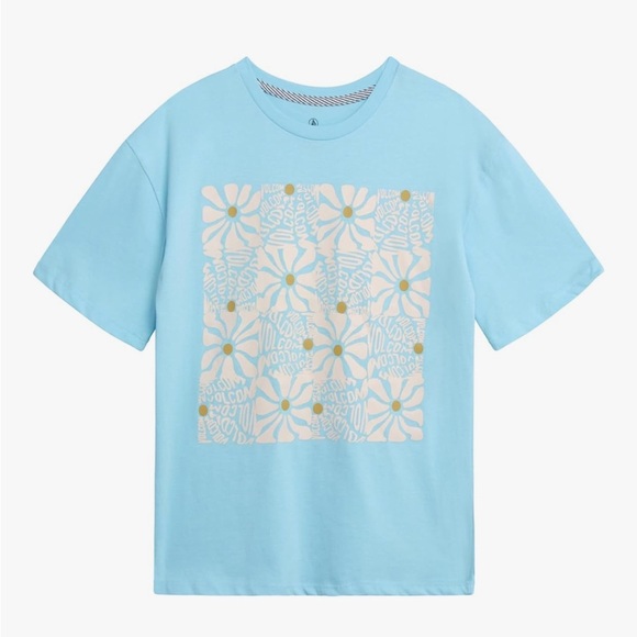 New Volcom Girls Shirts - Casual Crewneck Short Sleeve 8-10 - Picture 1 of 2
